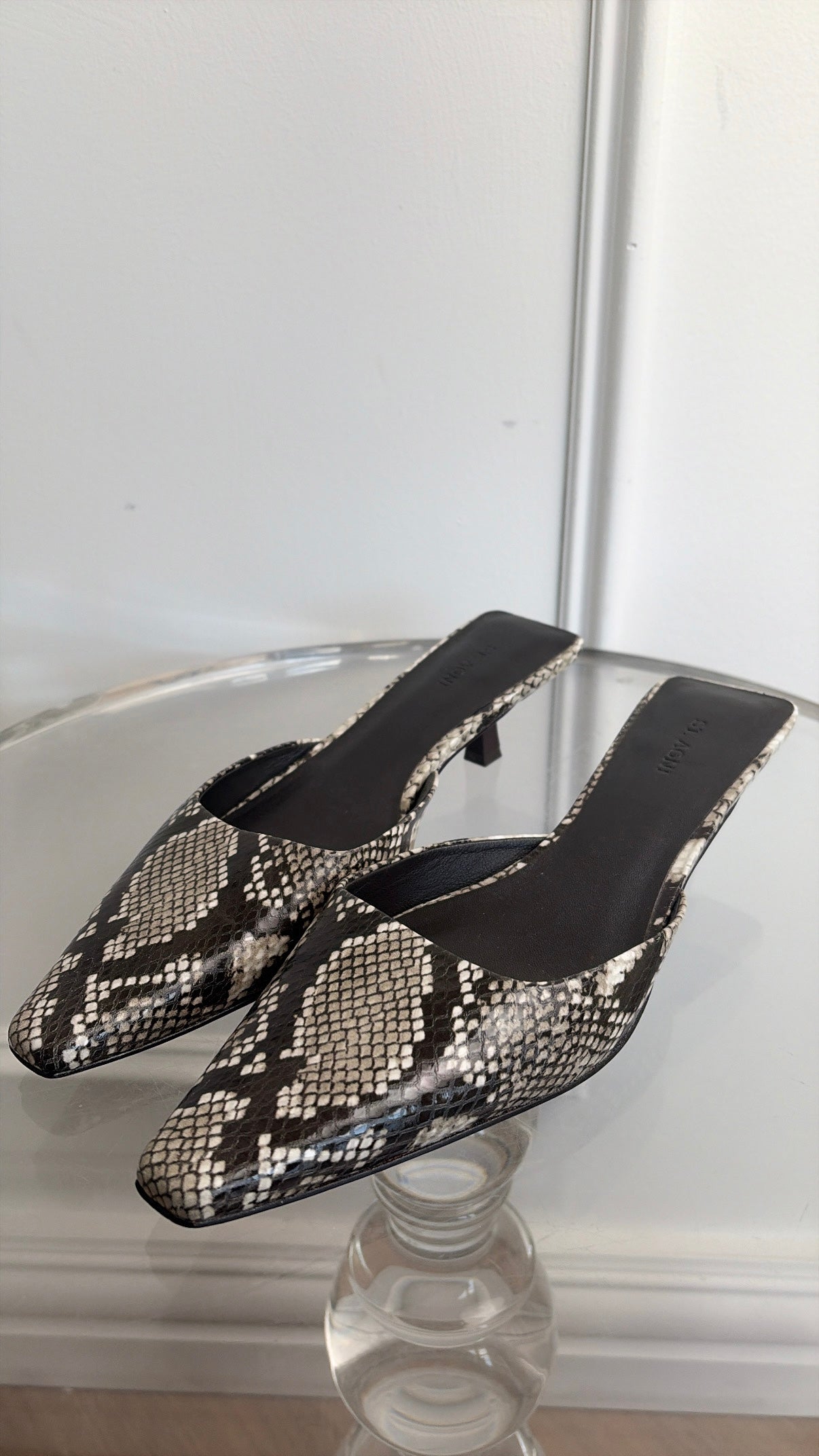 St agni Kitten Heel Mule In Snake, 37.5D