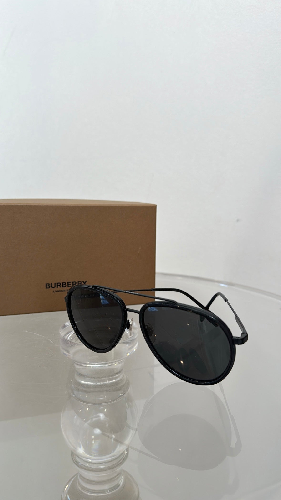 Burberry Black Aviator Sunglasses