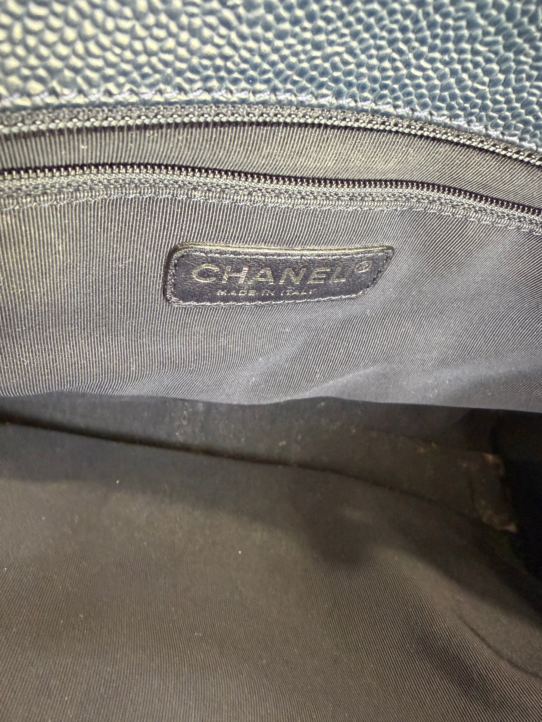 Chanel Navy Caviar Leather GST