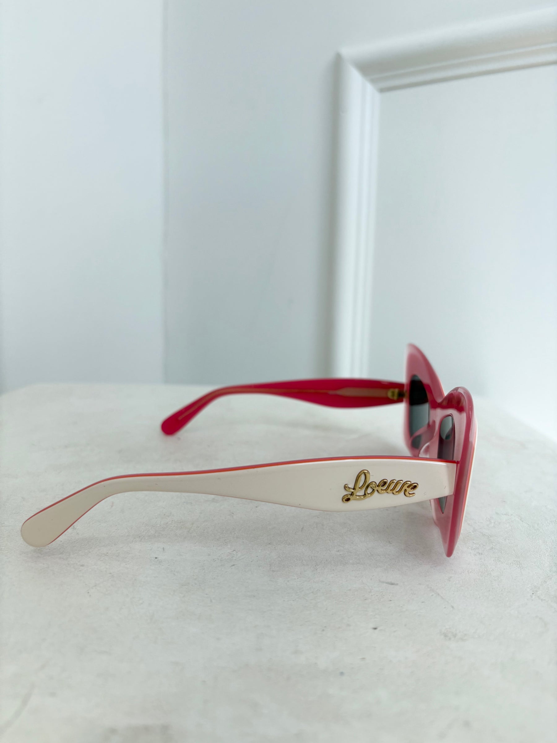 Loewe Paula's Ibiza Square Pink White Sunglasses Wide Fit