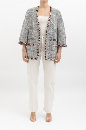 Bouclé Jacket Braid Trim
