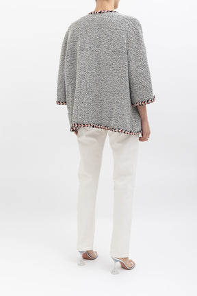 Bouclé Jacket Braid Trim