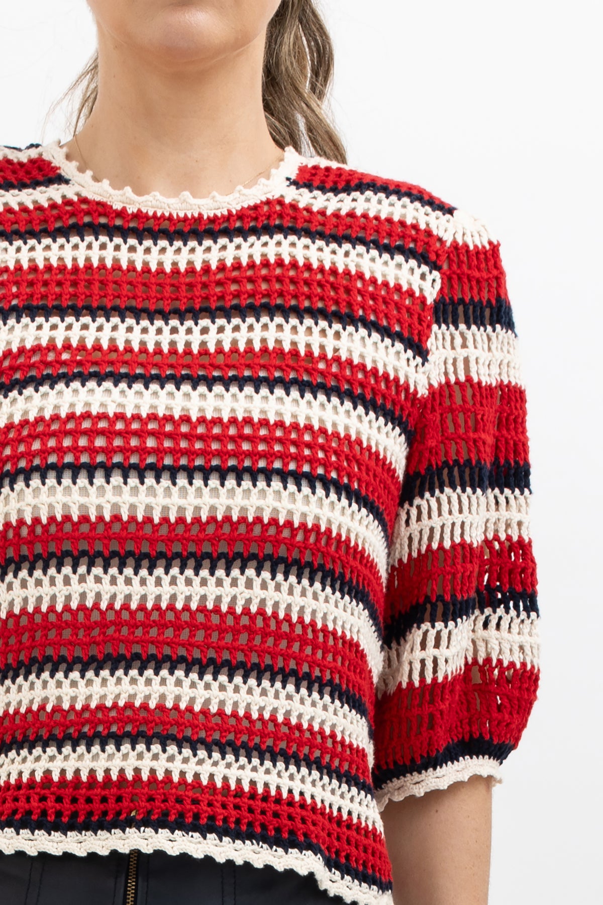 Stripe Crochet Knit