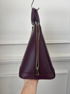 Louis Vuitton Aubergine Epi Leather Alma Bag MM