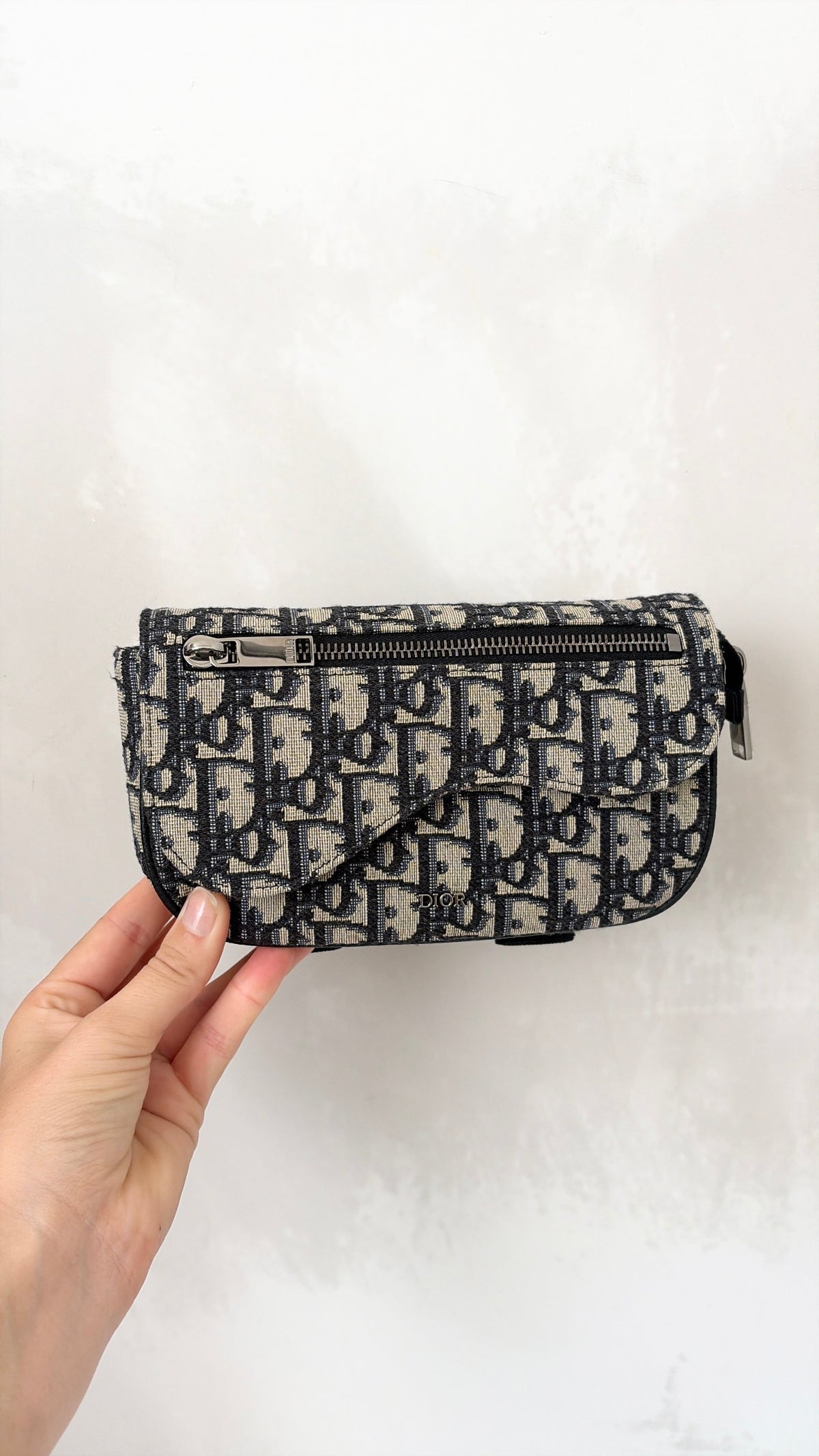 Dior Saddle Arm Pouch Oblique Jaquard