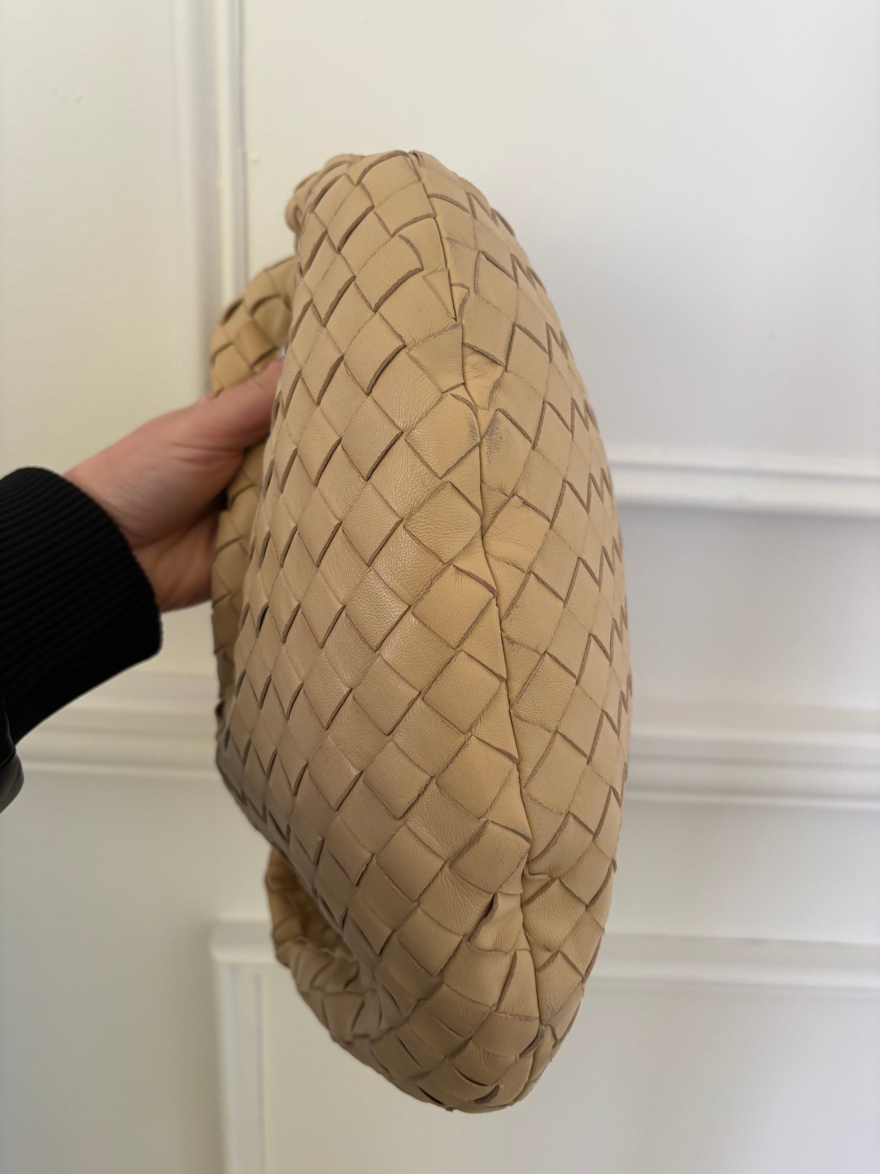 Bottega Veneta Beige  Intracciato Jodie Bag