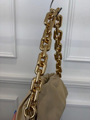 Bottega Veneta Stone Leather Shoulder Chain Pouch