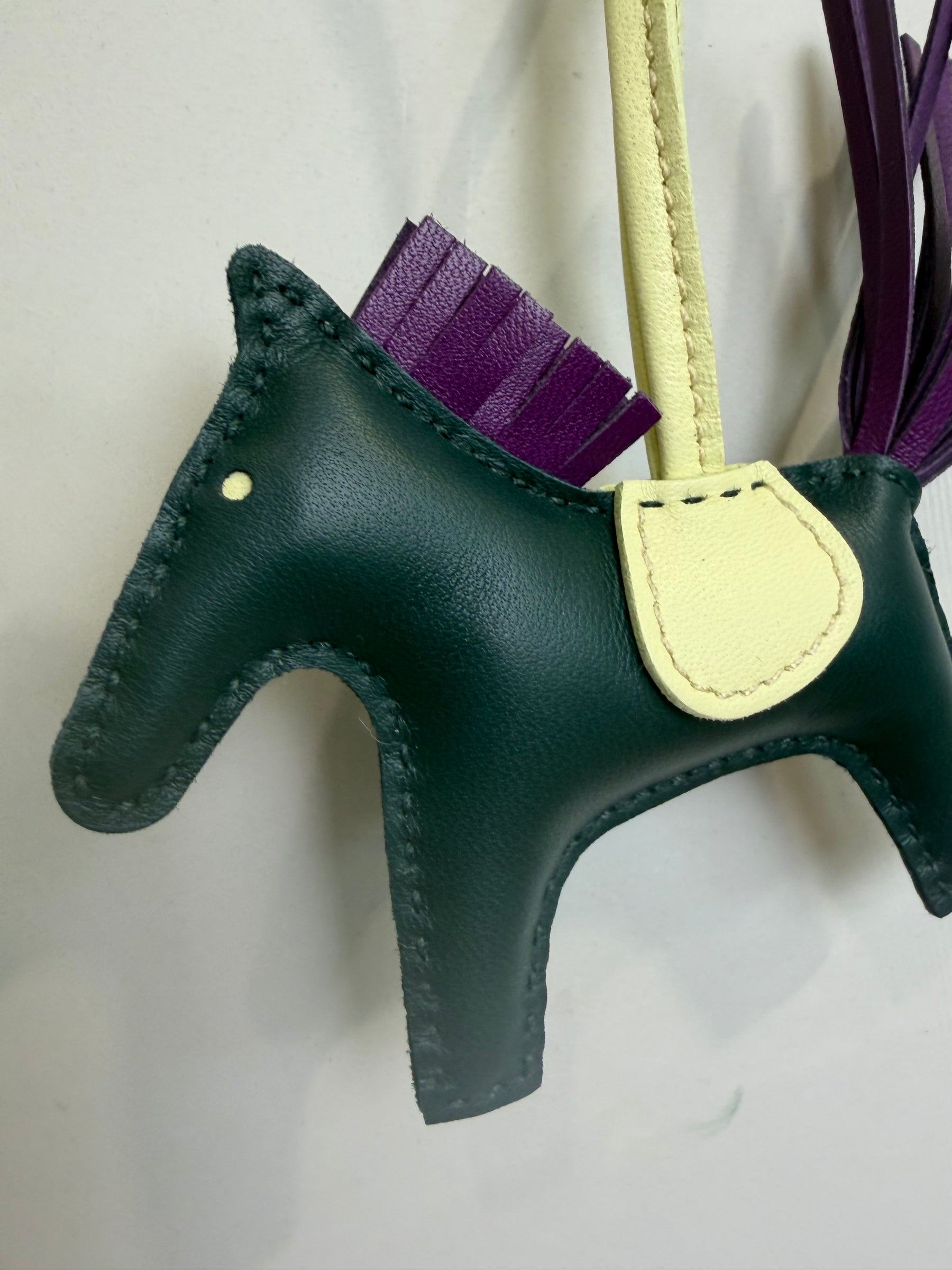 Hermès Green, Yellow and Purple Rodeo PM Charm