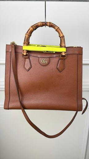 Gucci Tan Leather Diana Large Tote