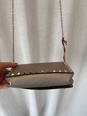 Valentino Garavani Bronze Rockstud Mini Chain Bag