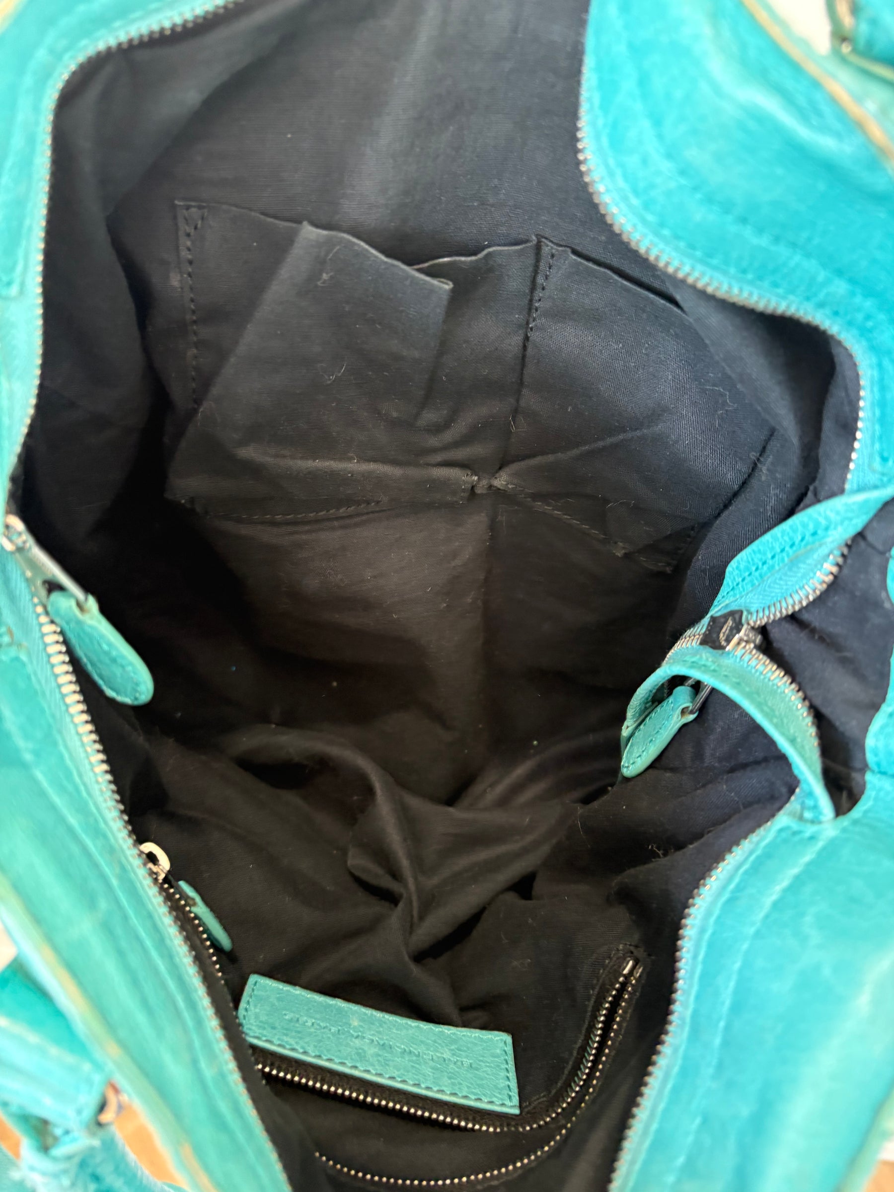 Balenciaga Turquoise Leather City Bag