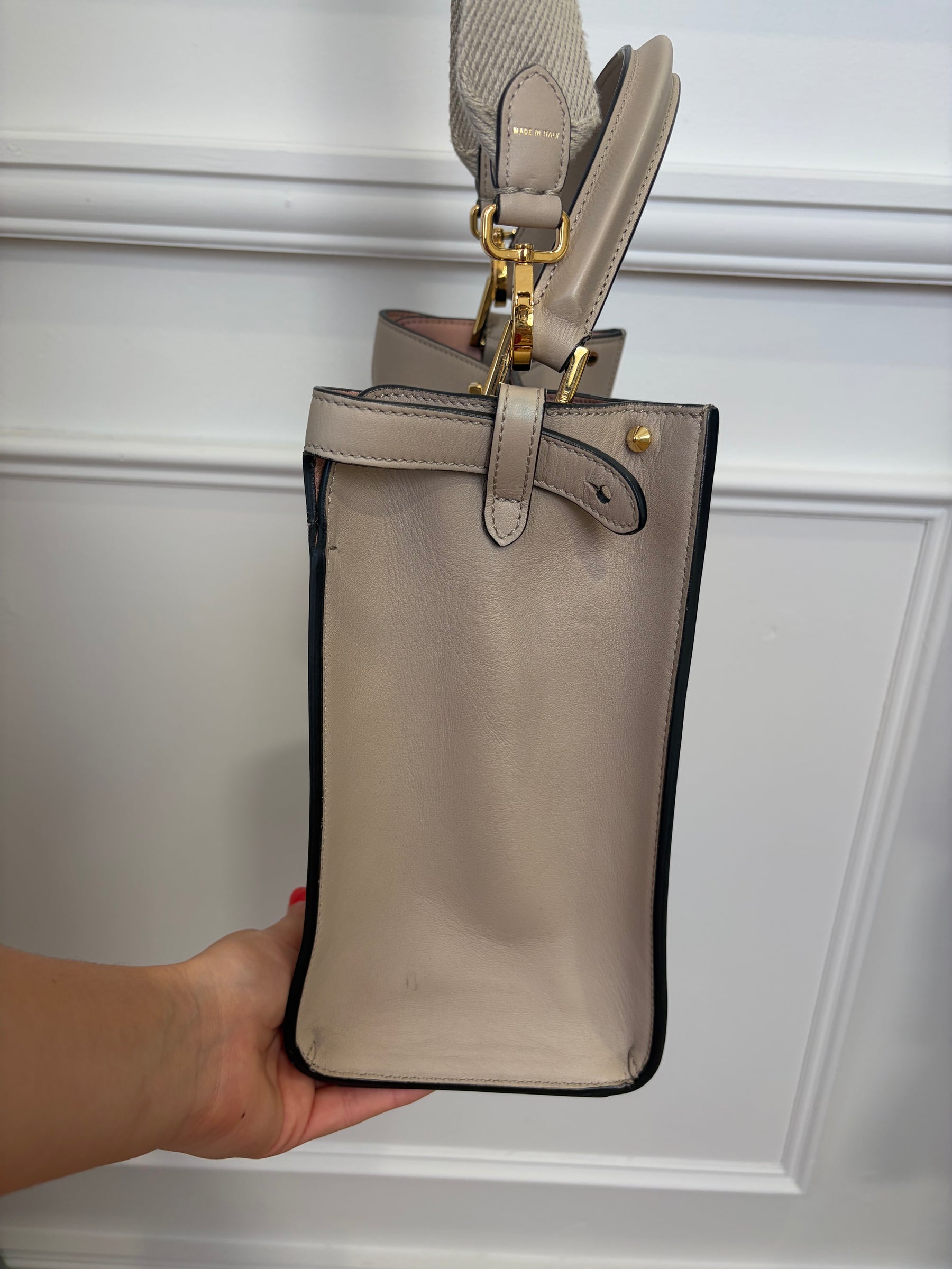 Fendi Stone Leather Peekaboo X-Lite Bag