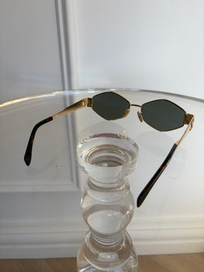Celine Gold Hexagonal Triomphe Sunglasses