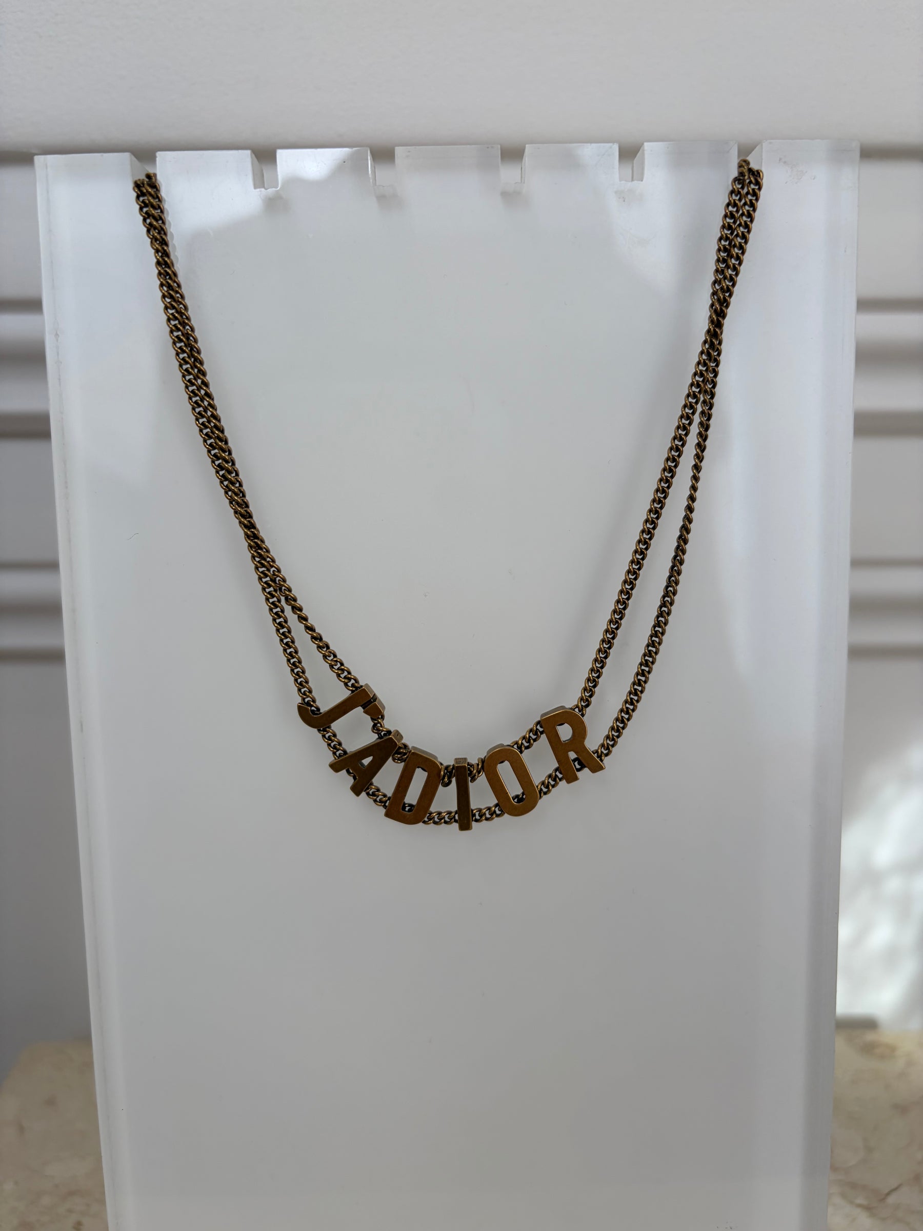 Dior Gold Tone J'adior Choker
