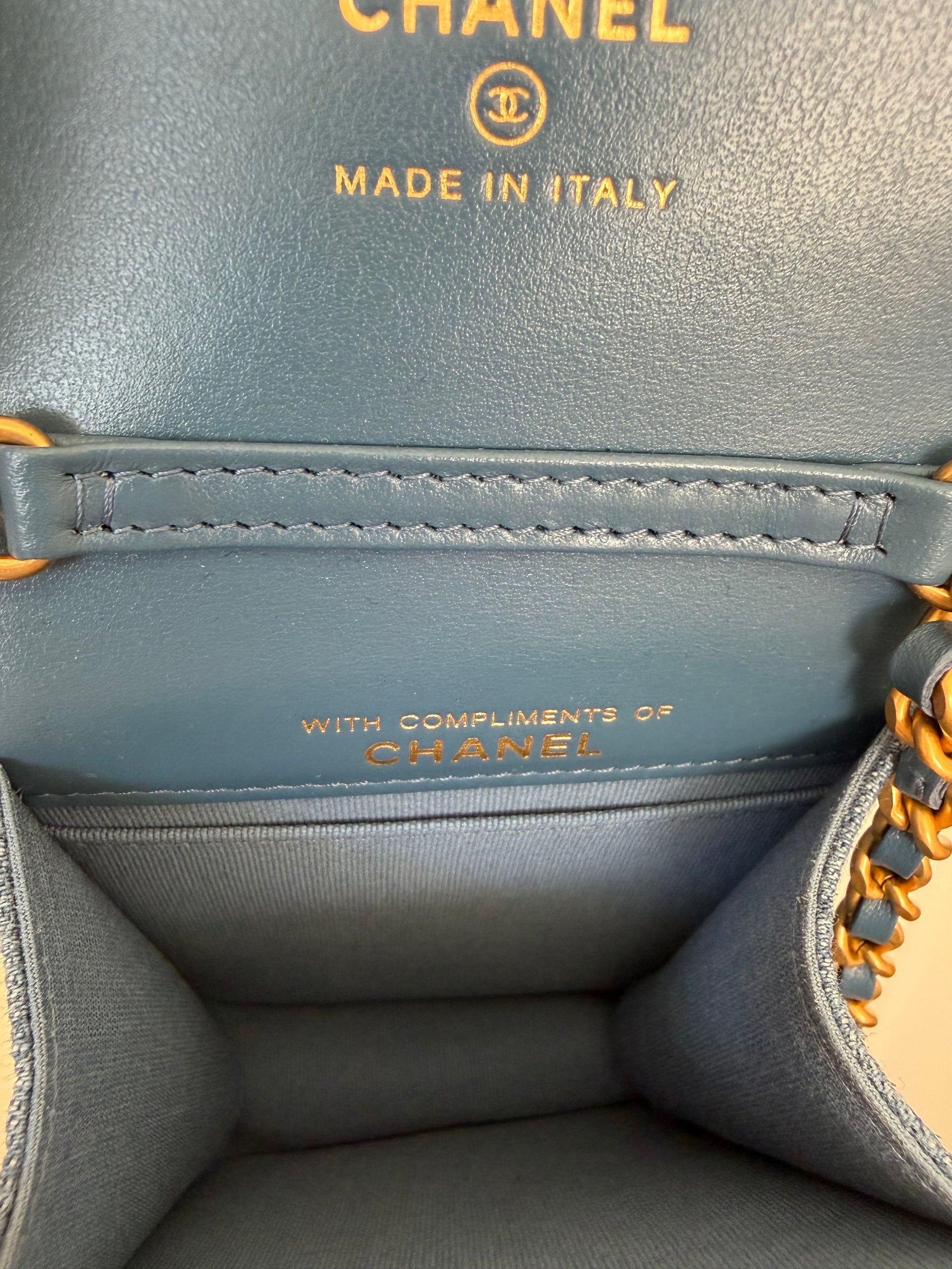 Chanel Blue Denim Mini VIP Bag