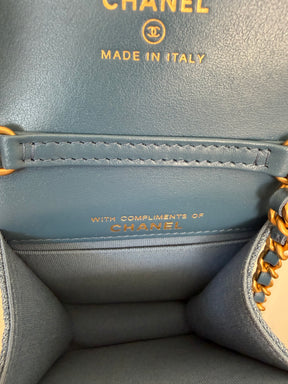 Chanel Blue Denim Mini VIP Bag