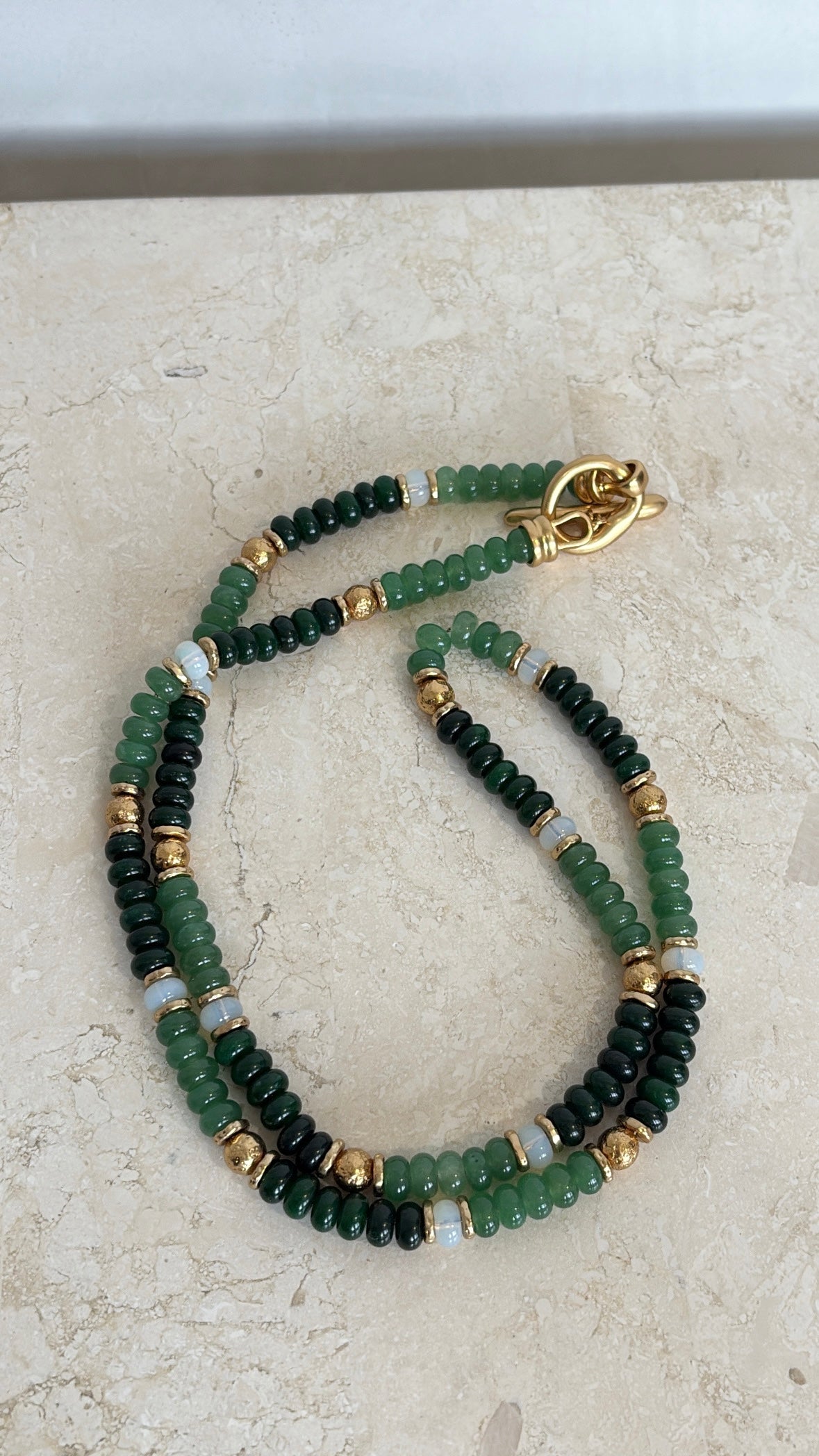 Zimmermann Mellow Stone Necklace Antique Gold Malachite