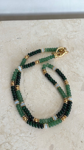 Zimmermann Mellow Stone Necklace Antique Gold Malachite