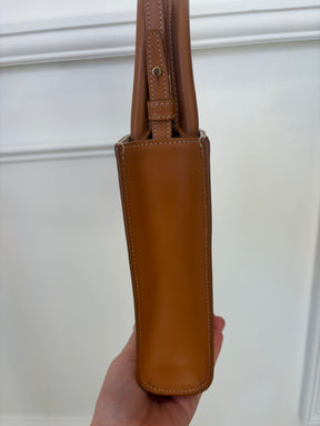 Celine Mini Vertical Cabas In Natural Tan Leather Trip