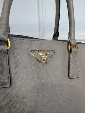 Prada Stone Saffiano Leather Tote