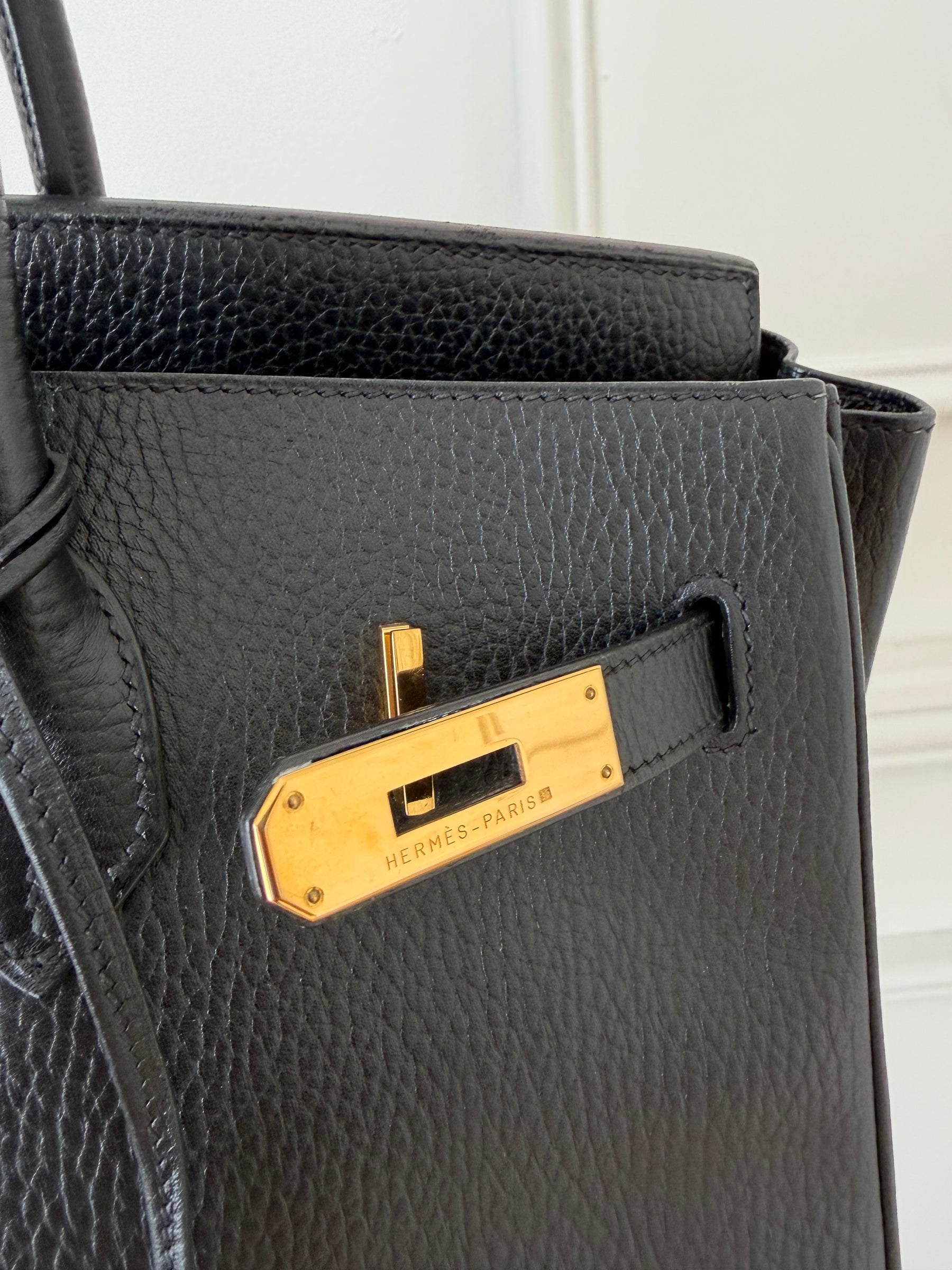 Hermès Birkin 35 in Black Ardennes Leather with Gold Hardware
