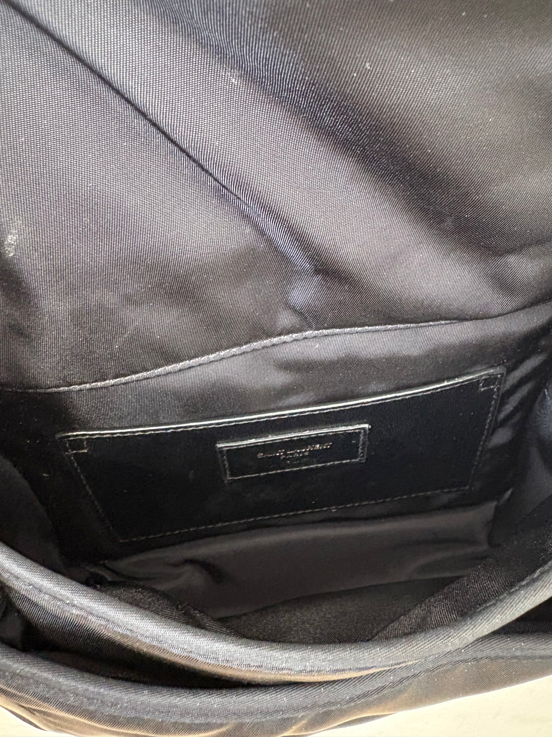 Saint Laurent Black Nylon Niki Small Messenger Bag