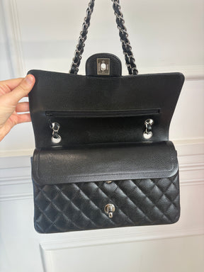 Chanel Black Caviar Leather Medium Classic Flap