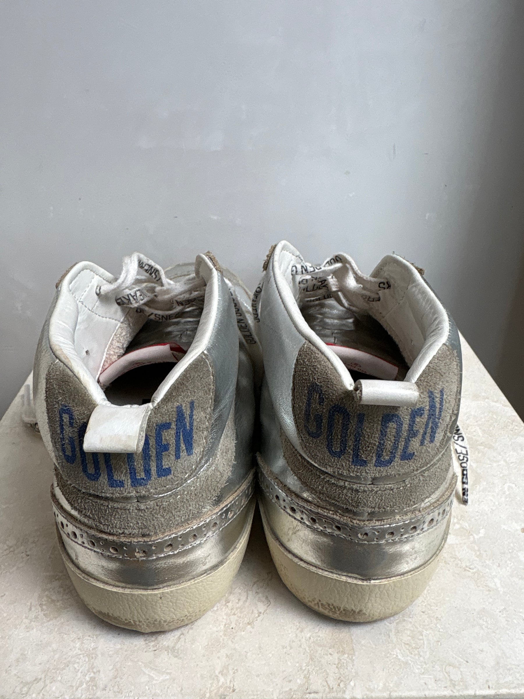 Golden Goose Silver Midstar Sneakers, 40