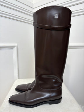 Totême Chocolate Brown Knee High Boots, 37