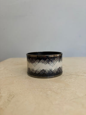 Bottega Veneta Grey and White Printed Metal Cuff