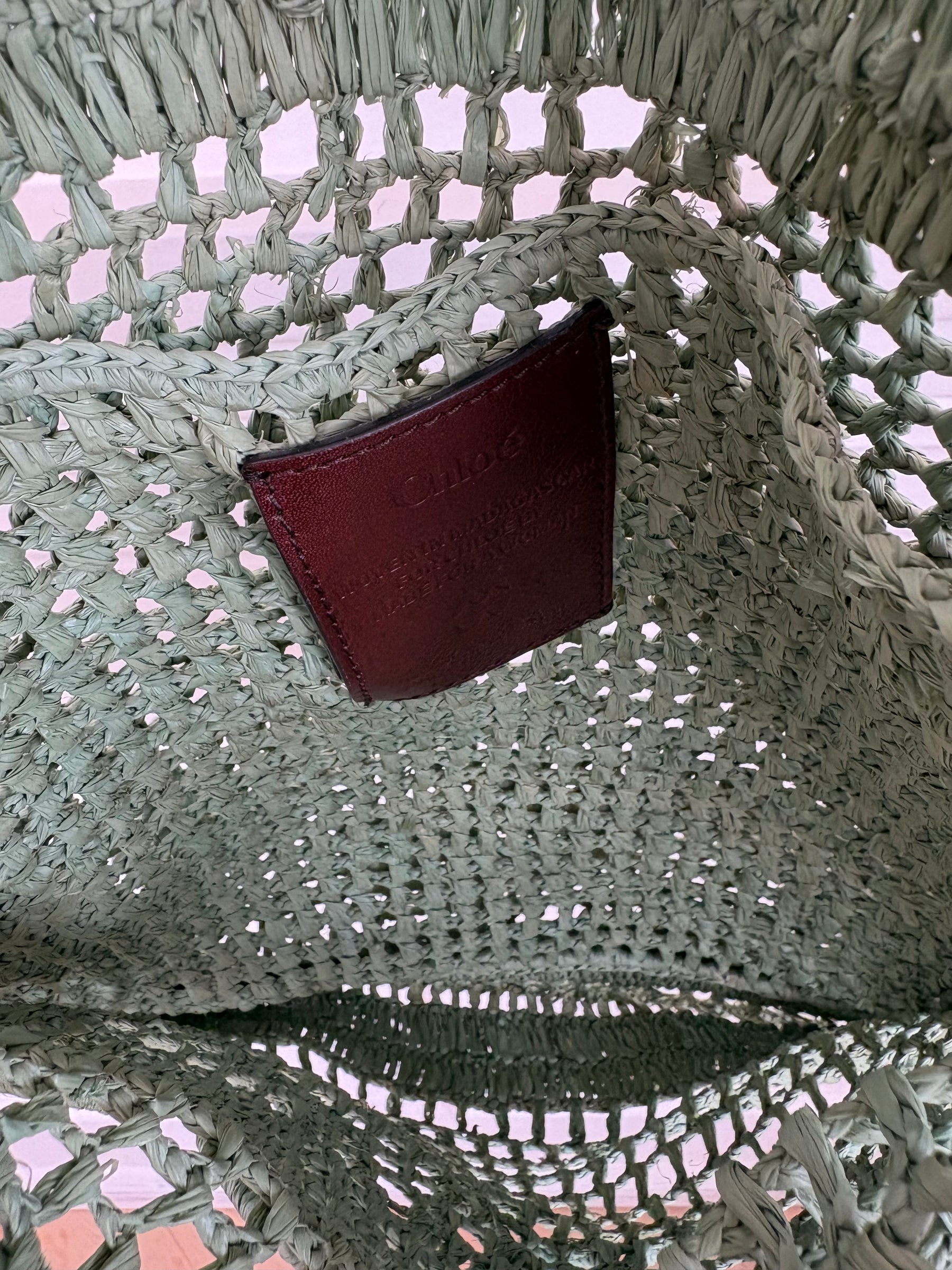 Chloé Summer Banana Tote Tea Leaf Green