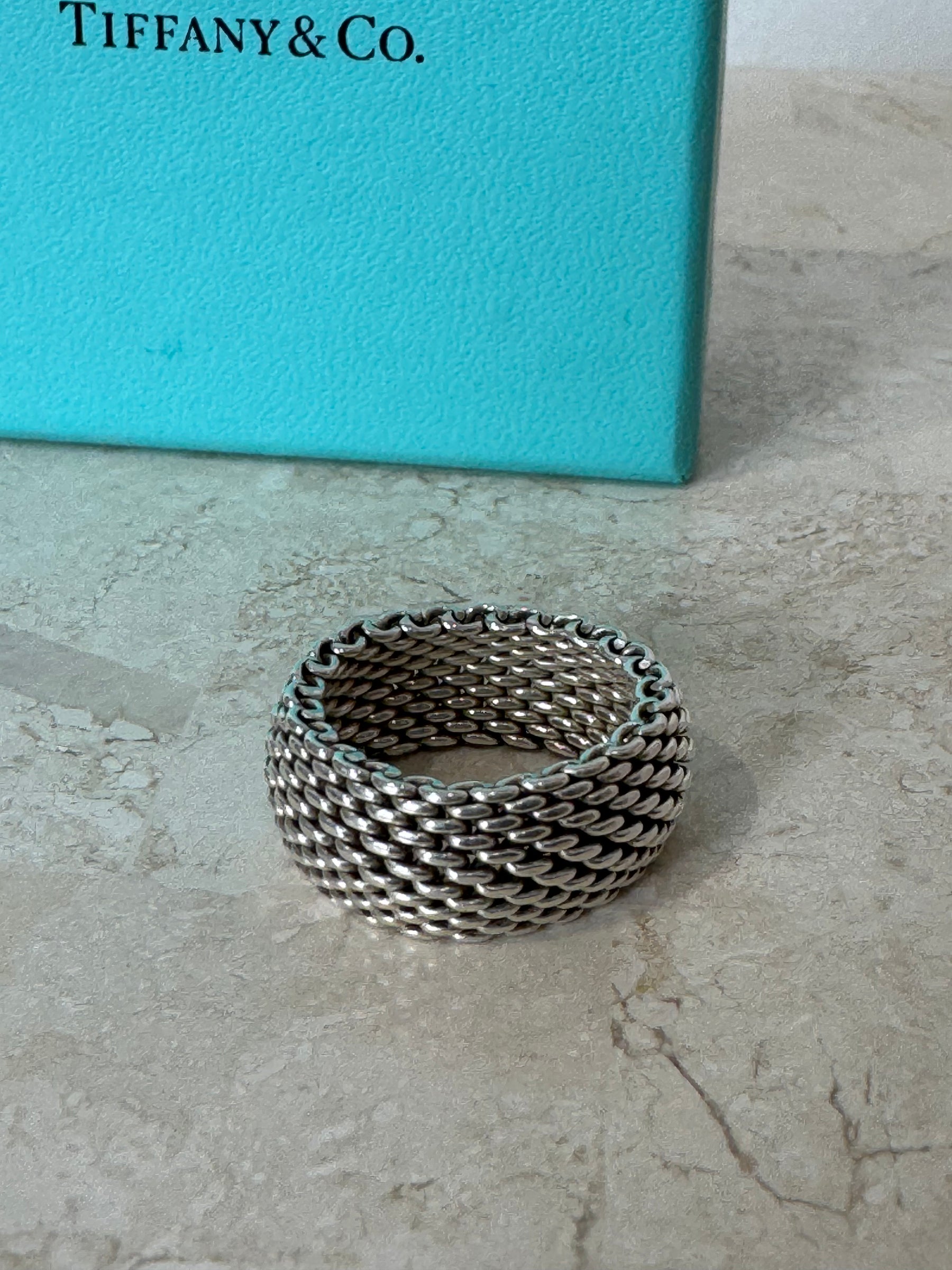 Tiffany & Co. Sterling Silver Somerset Ring, 60