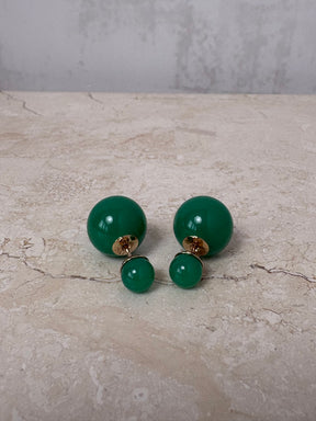 Dior Green Stone Tribales Earrings