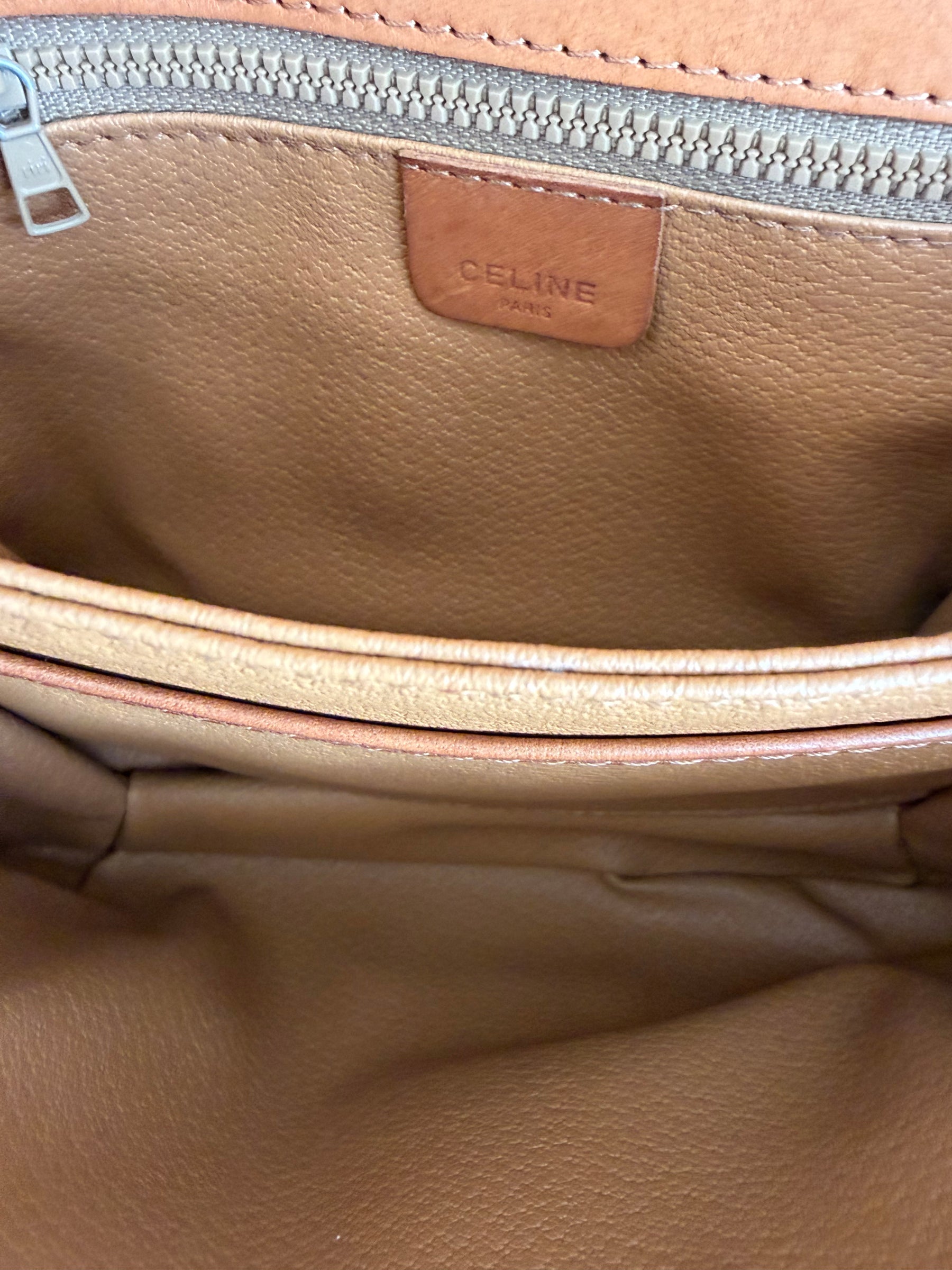 Celine Vintage Macadam Canvas Shoulder Bag
