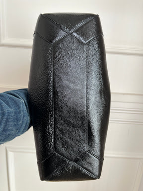 Mulberry Black Grained Patent Leather Millie Tote Bag