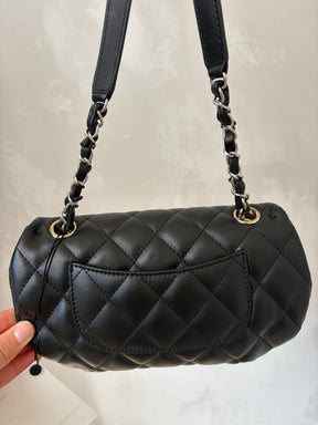 Chanel Uniform Black Leather Belt Bag