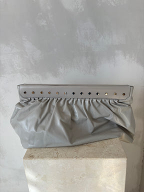 Isabel Marant Luz Light Grey Oversized Clutch