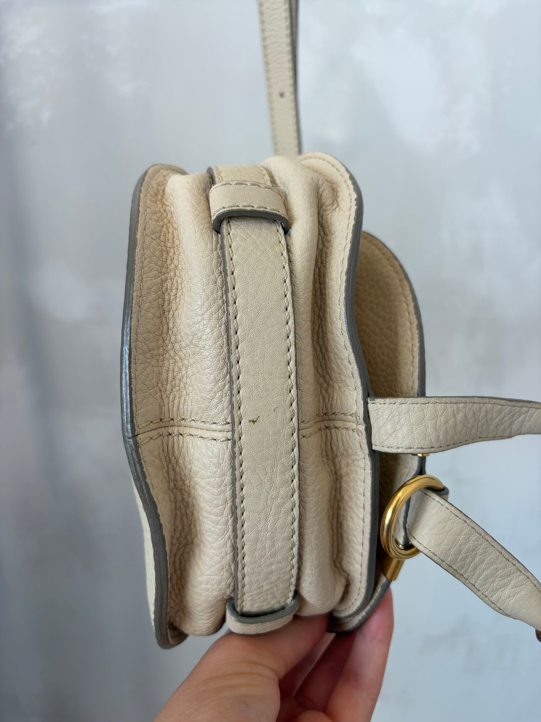 Chloé Cream leather Small Marcie Bag