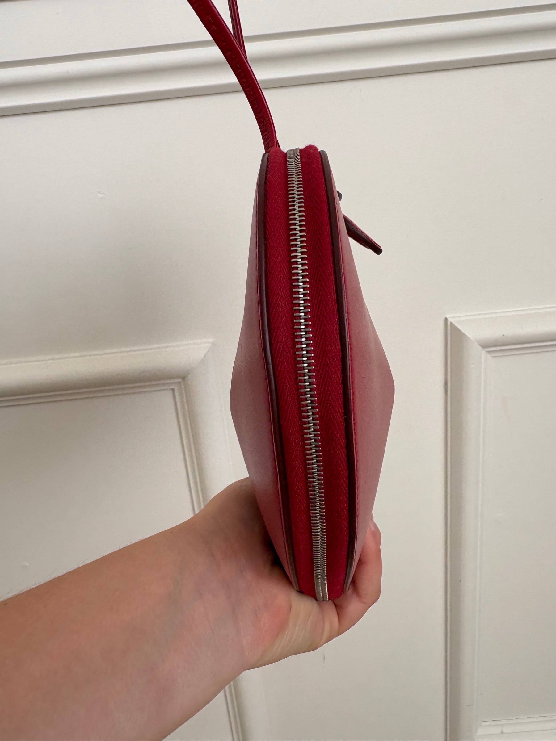 Alaïa Red Leather Heart Bag