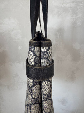 Gucci Navy Vintage Monogram Tote