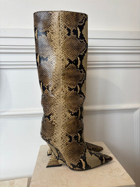 THE ATTICO Snake Skin Knee High boot
