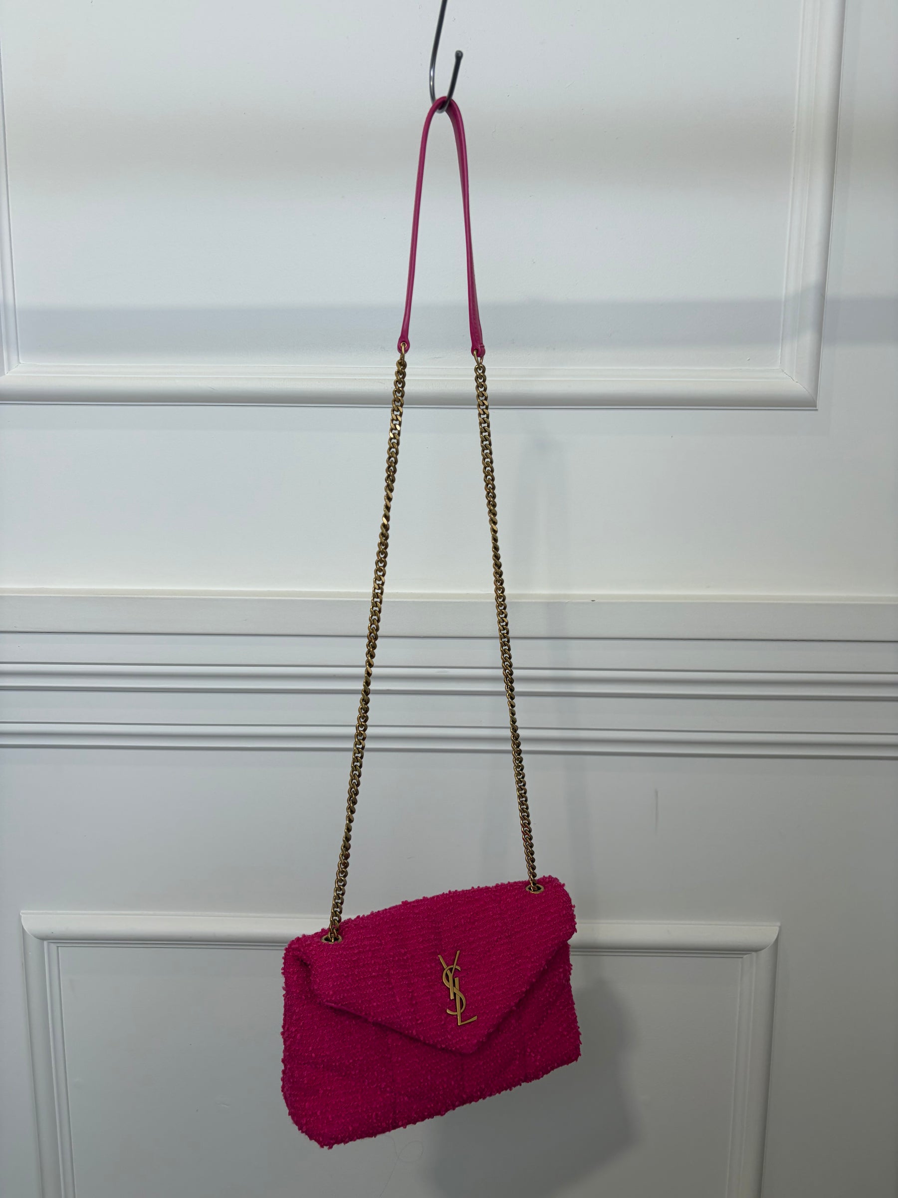 YSL Tweed LouLou In Magenta
