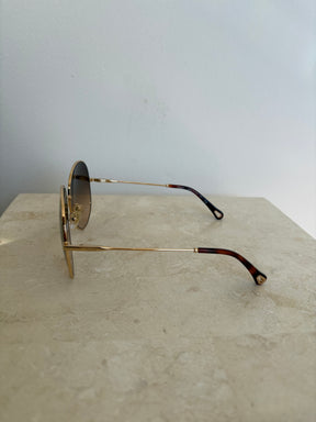 Chloé Round Gold Frame Sunglasses