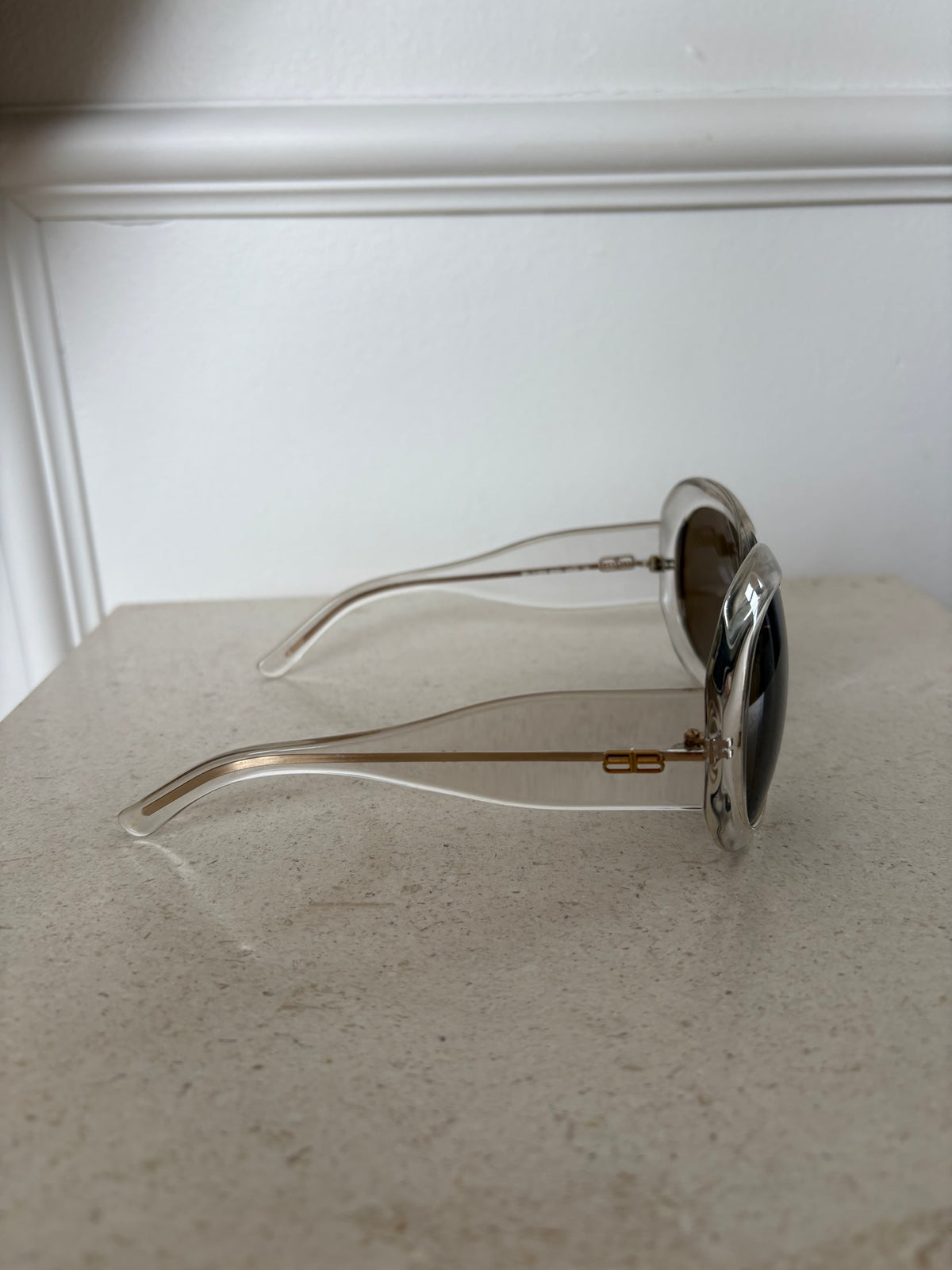 Balenciaga Clear Round Sunglasses