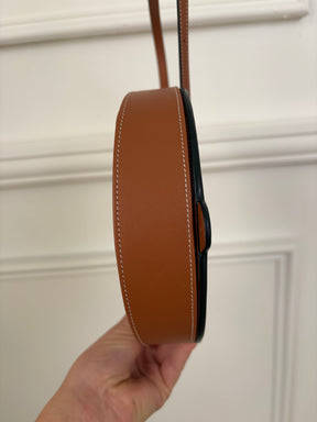 Loewe Calfskin Flat Cross Body Bag Tan