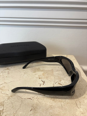 Balenciaga Black Wrap Around Sunglasses