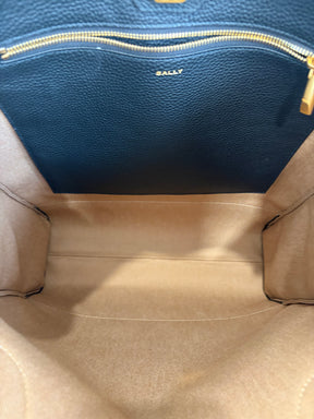 Bally Canvas Leather Tote In Camel