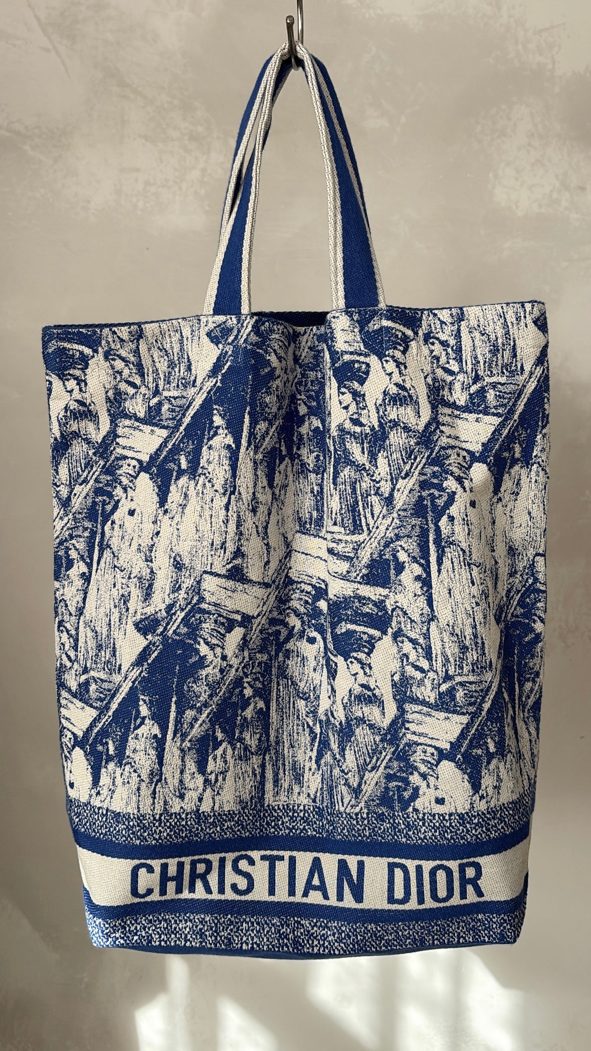 Dior Blue and Cream 'Cruise 2022' Tote