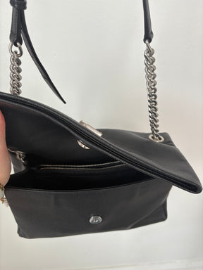 Saint Laurent Medium Monogram Grained Leather West Holywood Bag