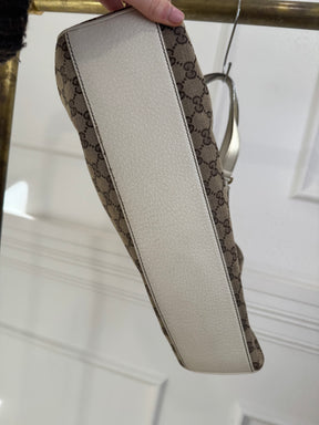 Gucci Beige Monogram Charmy Leather Bag
